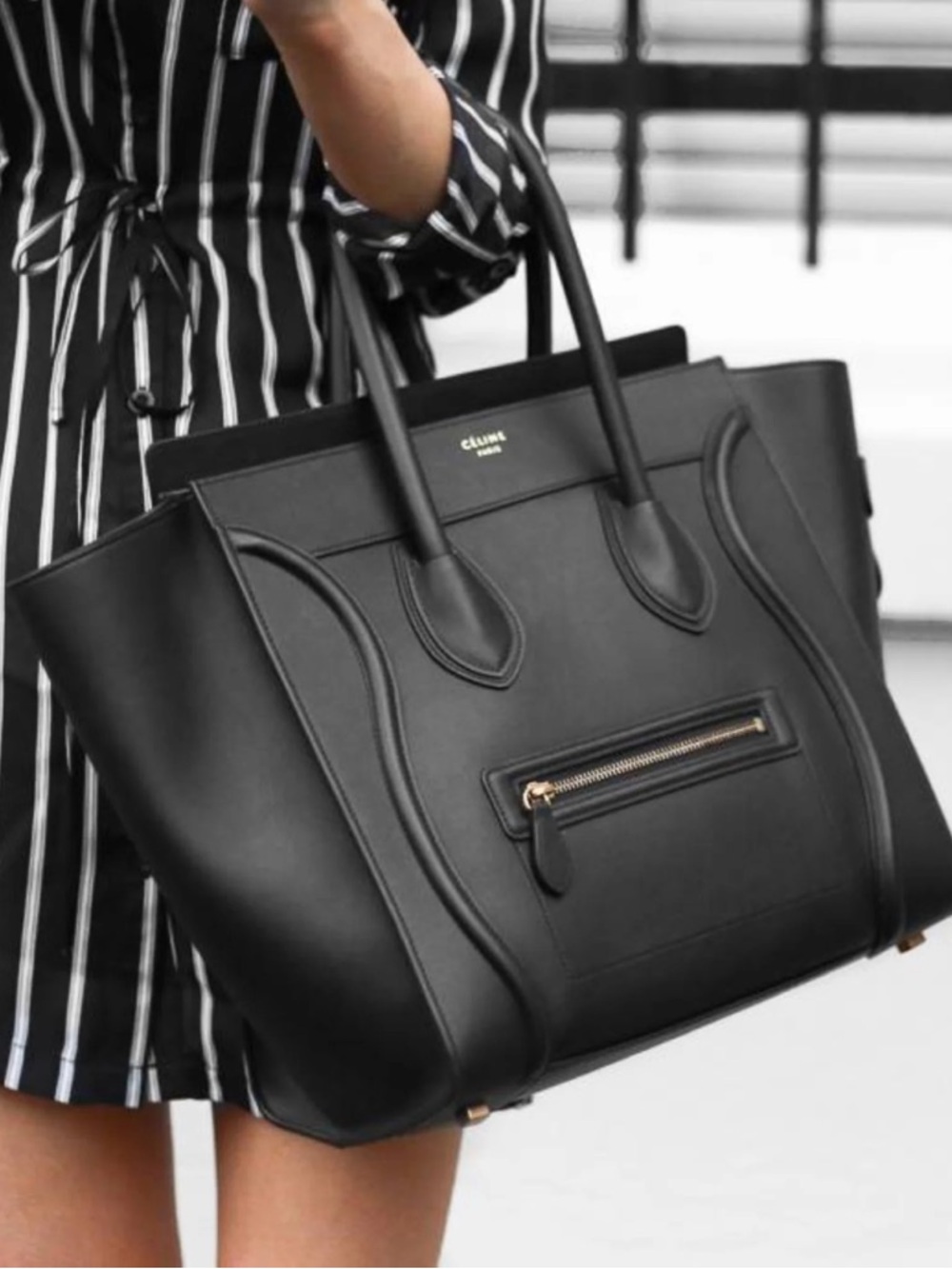 Celine Black Mini Luggage Tote